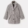 Manteau en laine mélangée mouchetée