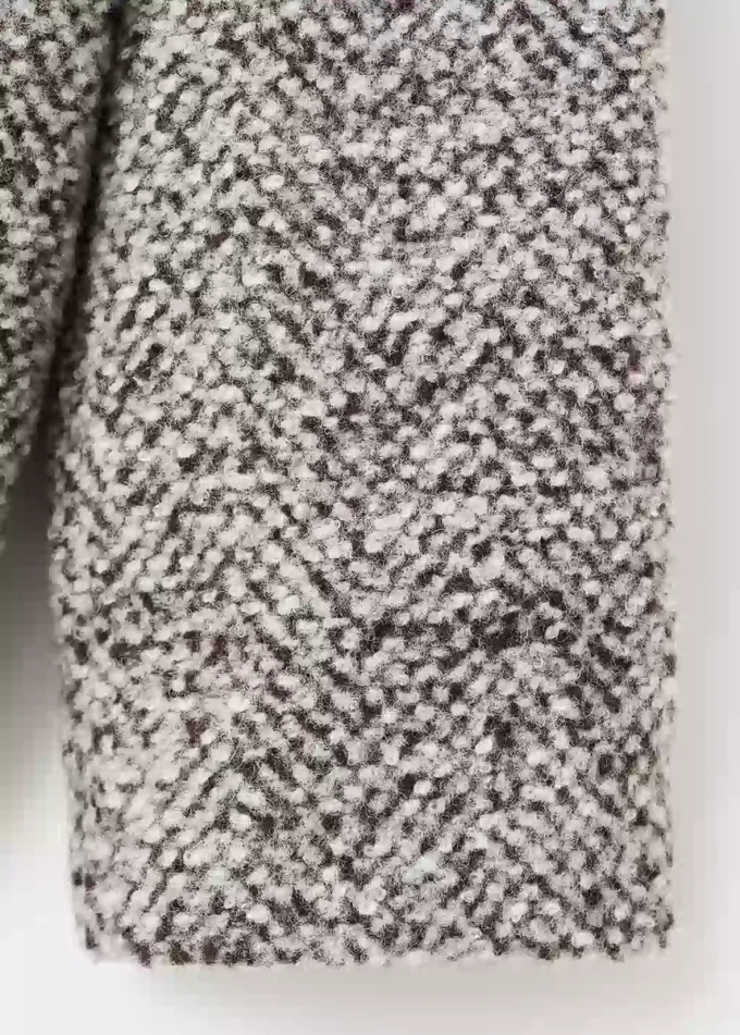 Manteau en laine mélangée mouchetée