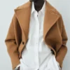Manteau en laine à revers Manteau en laine à revers