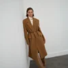 Manteau en laine à revers