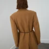 Manteau en laine à revers