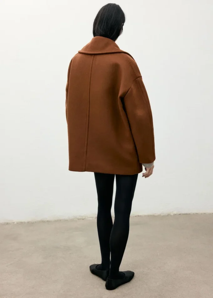 Manteau en laine à revers Manteau en laine à revers