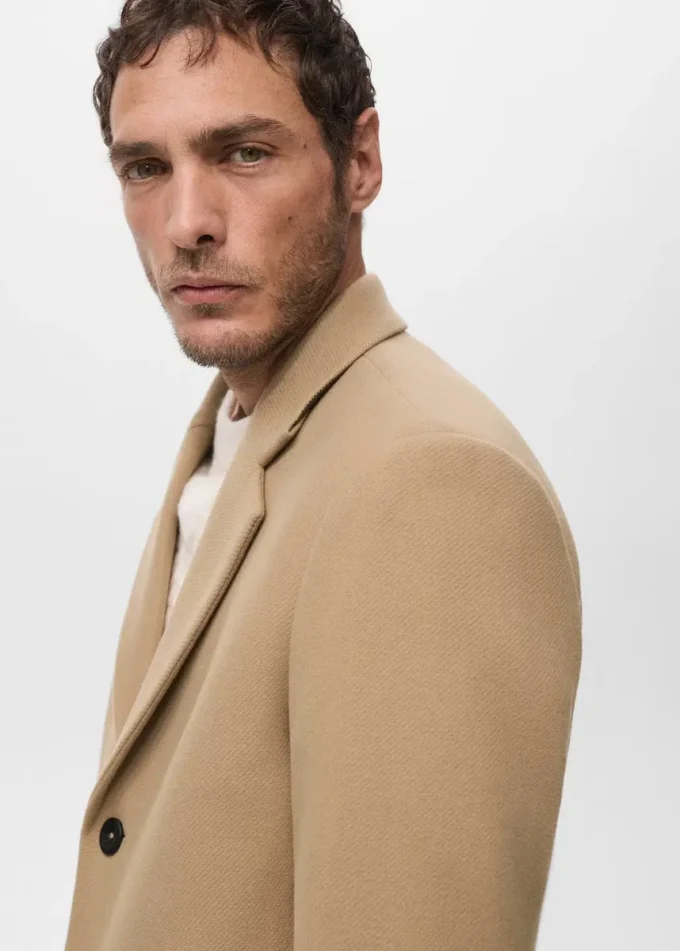Manteau en laine à revers Manteau en laine à revers