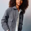 Manteau en laine tweed