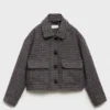 Manteau en laine tweed