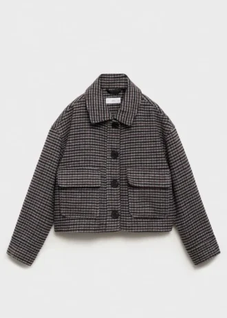 Manteau en laine tweed