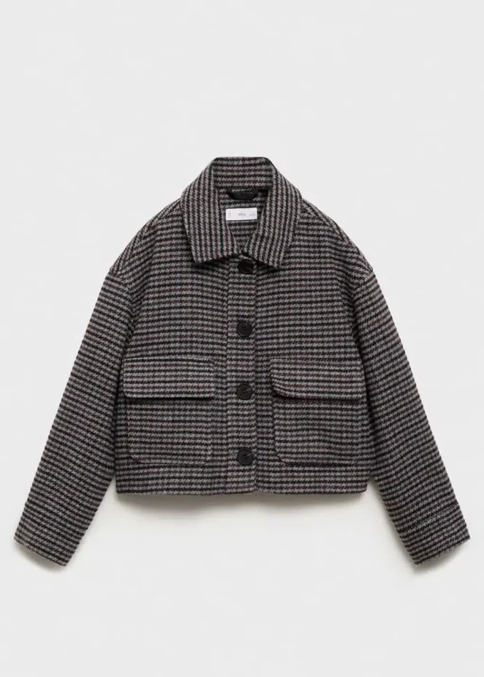Manteau en laine tweed