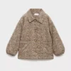 Manteau en velours côtelé imprimé léopard