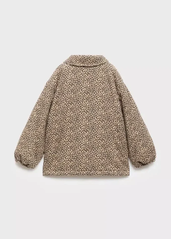 Manteau en velours côtelé imprimé léopard