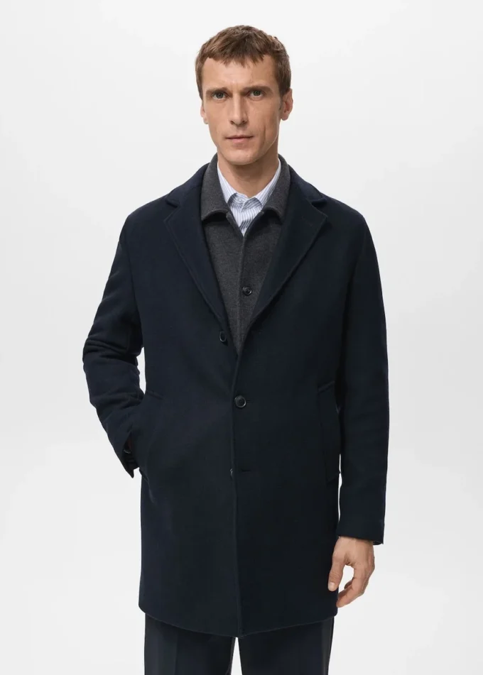 Manteau léger en laine recyclée Manteau léger en laine recyclée