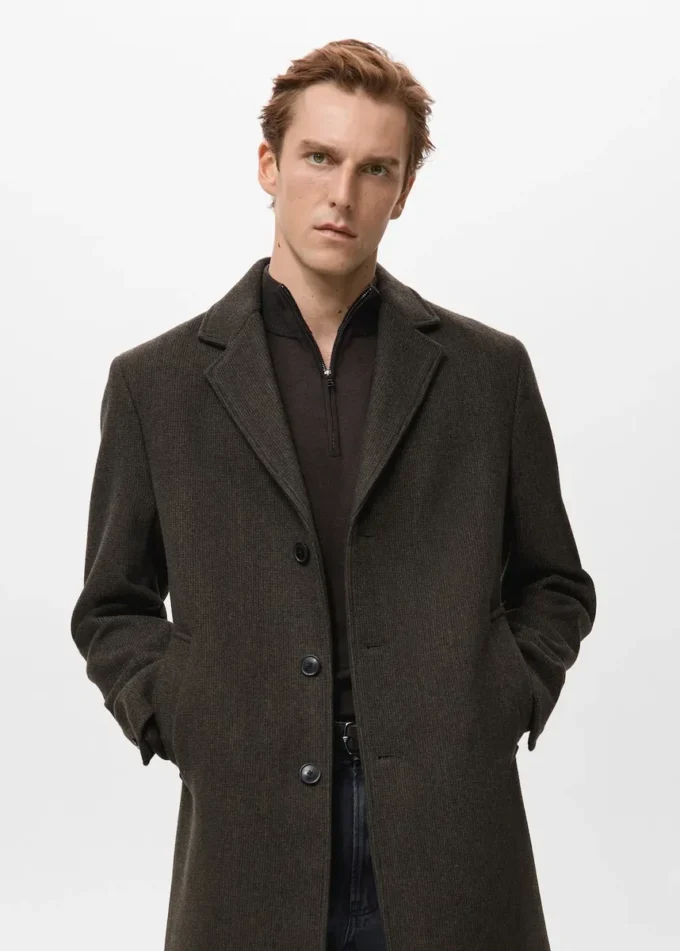 Manteau léger en laine recyclée Manteau léger en laine recyclée