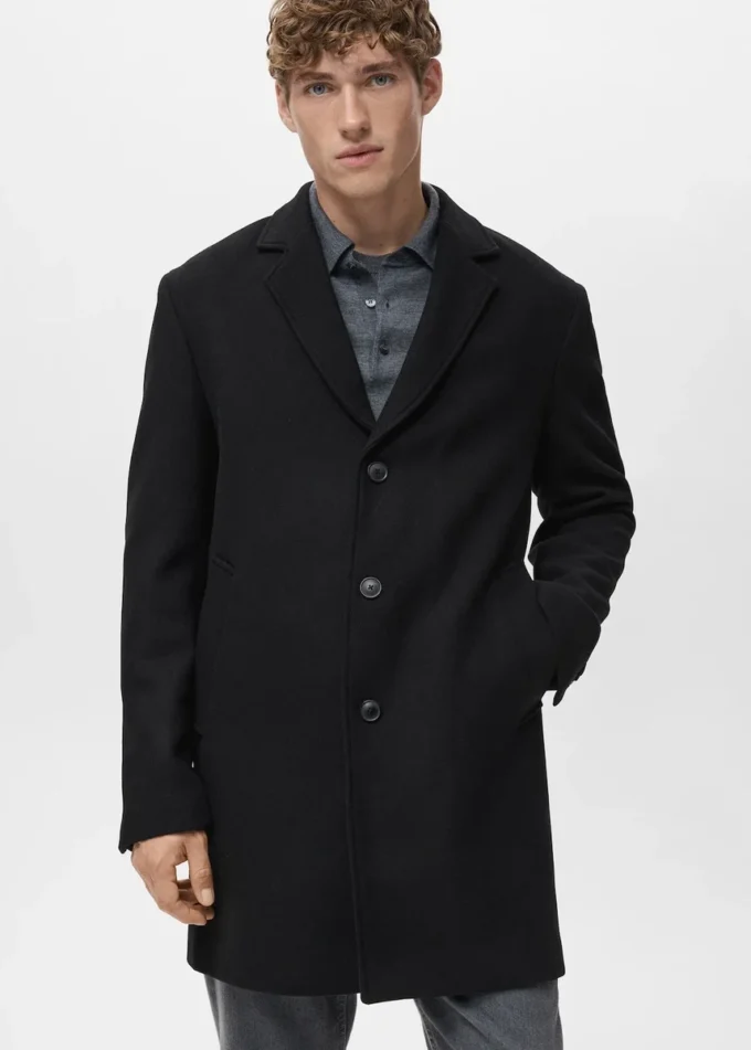 Manteau léger en laine recyclée Manteau léger en laine recyclée