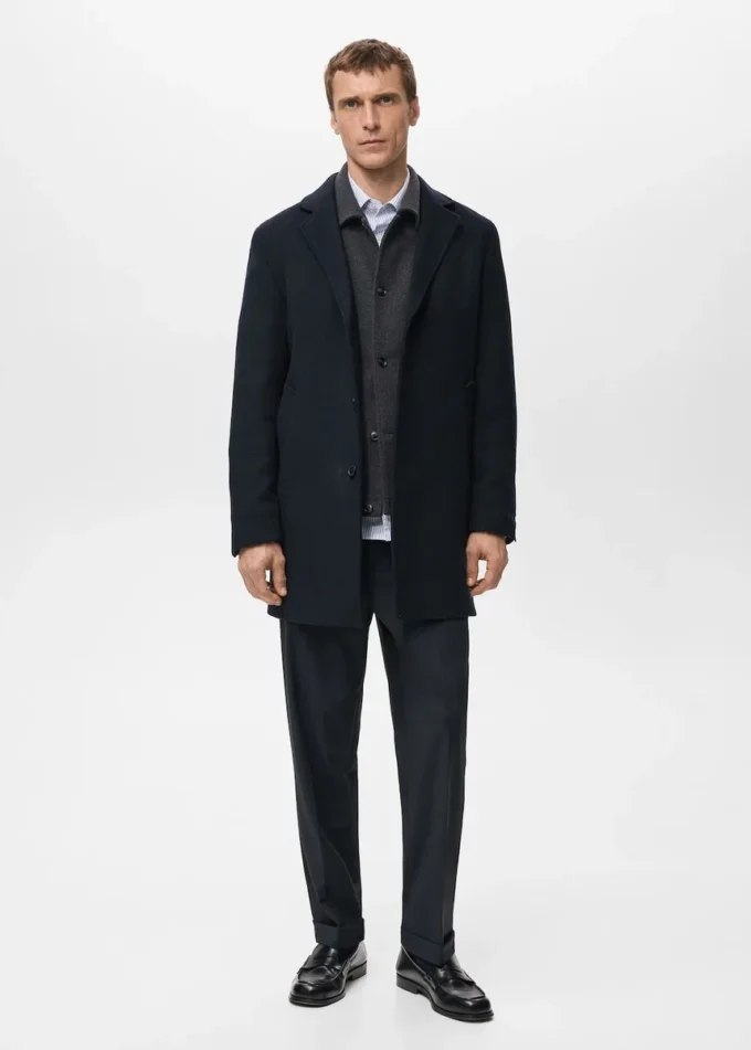 Manteau léger en laine recyclée Manteau léger en laine recyclée