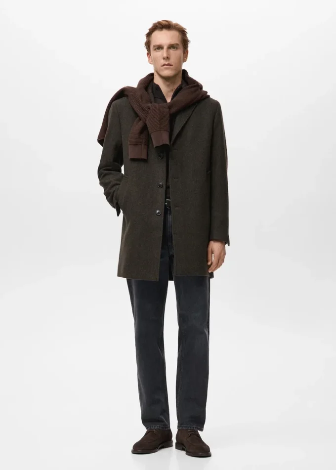 Manteau léger en laine recyclée Manteau léger en laine recyclée