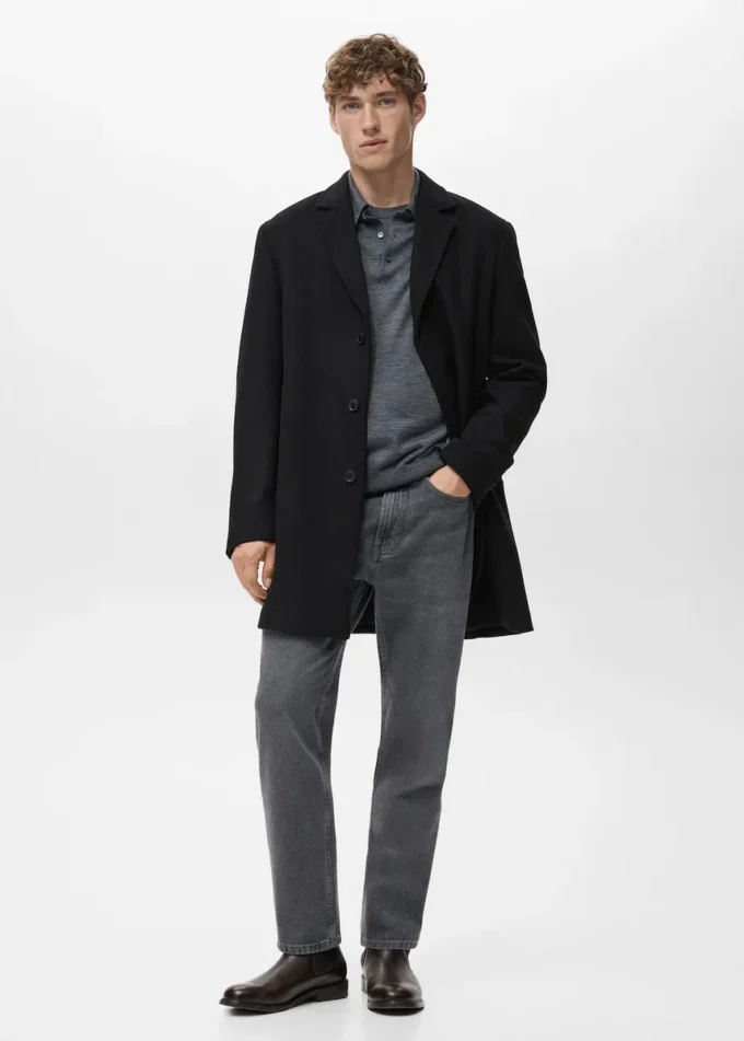 Manteau léger en laine recyclée Manteau léger en laine recyclée