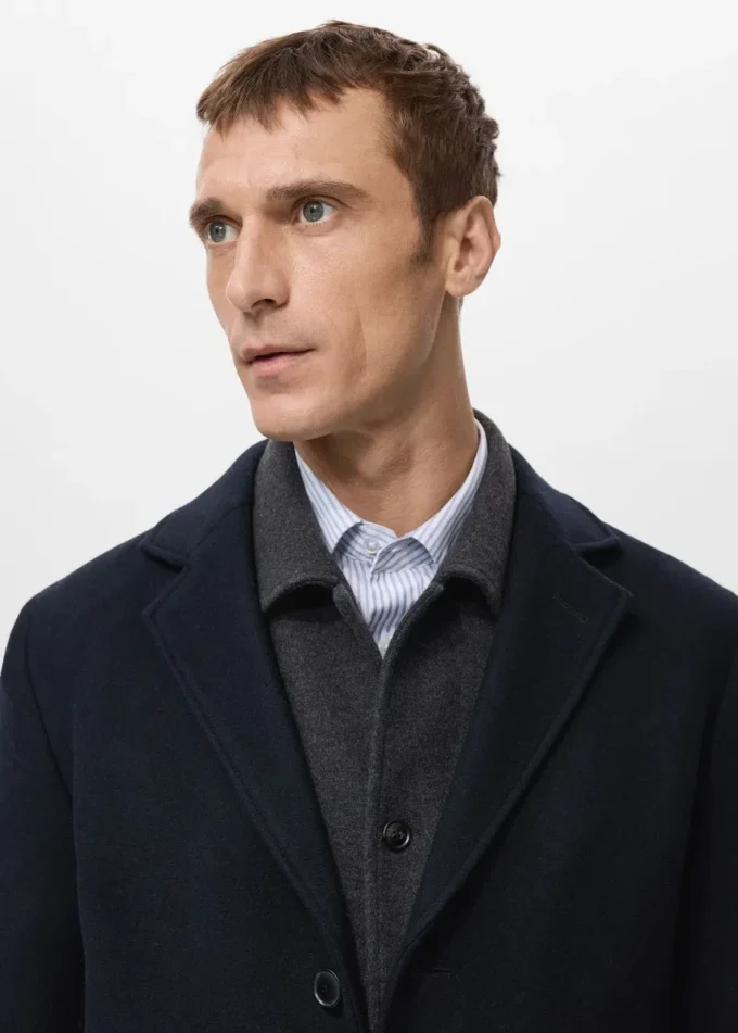 Manteau léger en laine recyclée Manteau léger en laine recyclée