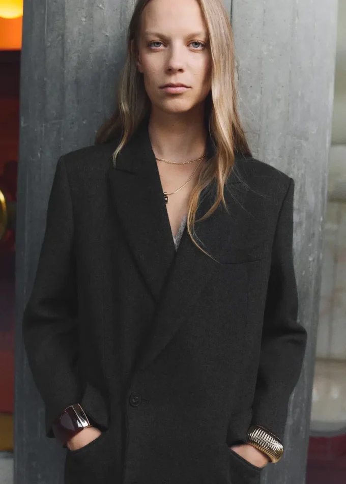 Manteau long à double boutonnage Manteau long à double boutonnage