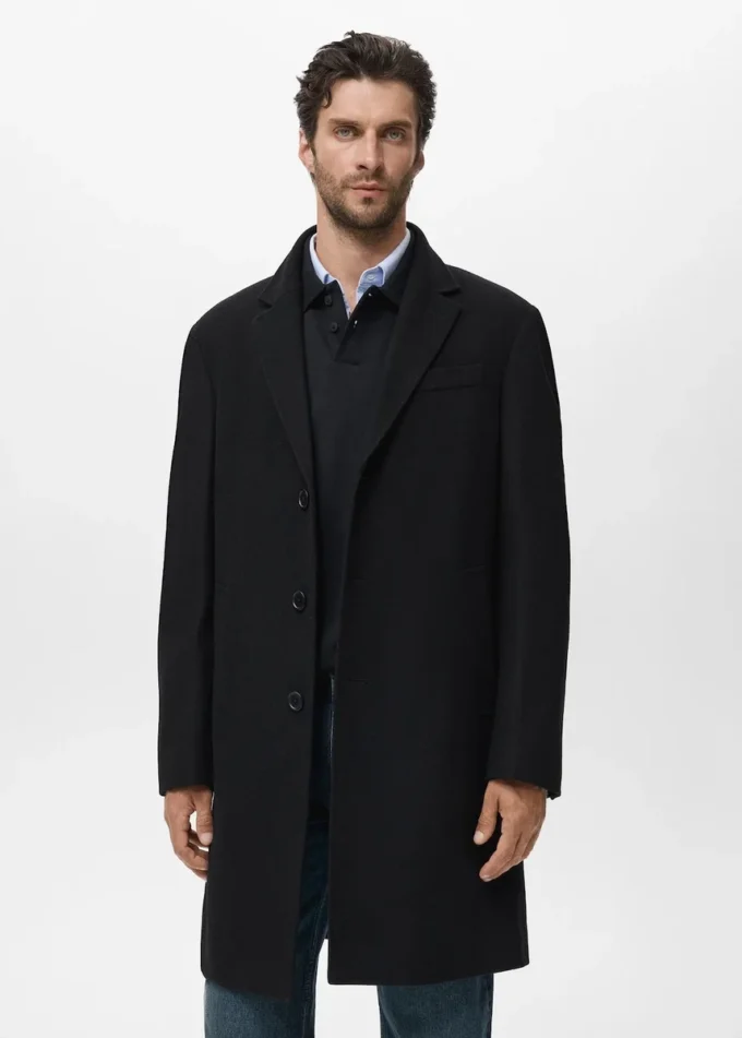 Manteau long en laine