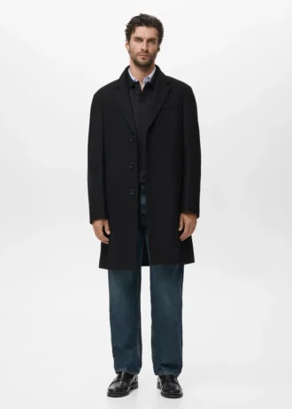 Manteau long en laine