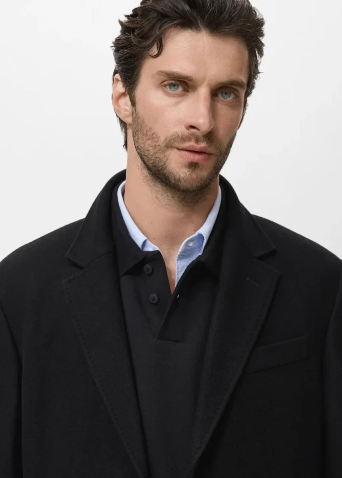 Manteau long en laine