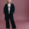 Manteau long en tissu