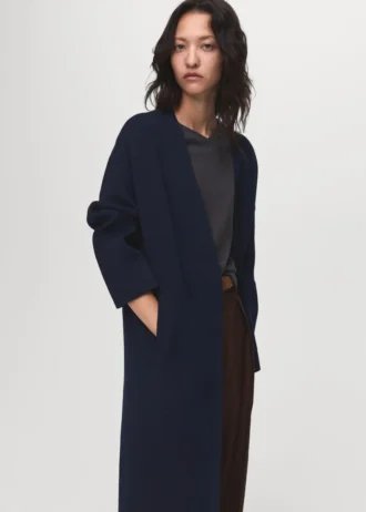 Manteau long en tricot