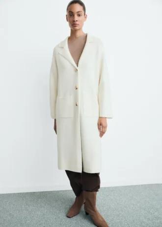 Manteau long en tricot