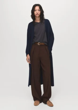 Manteau long en tricot