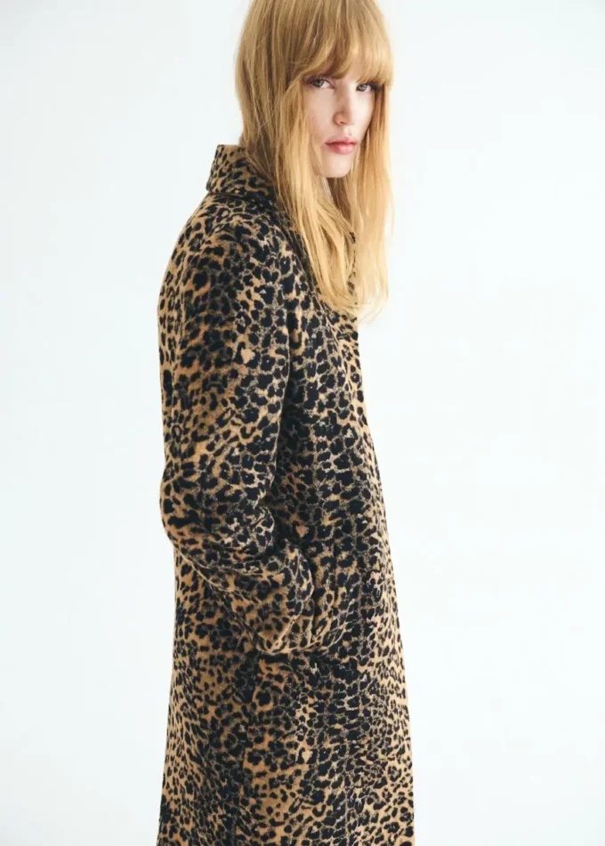 Manteau long imprimé léopard Manteau long imprimé léopard