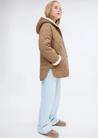 Manteau long matelassé
