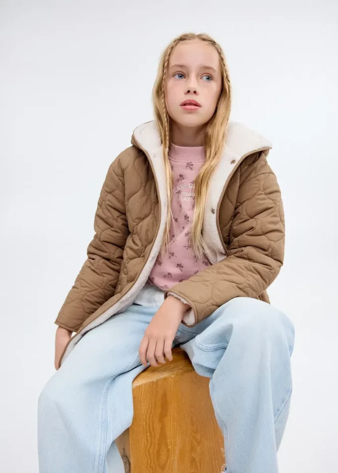 Manteau long matelassé