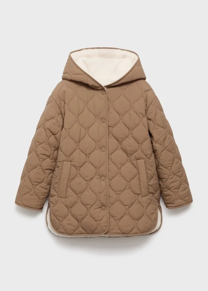 Manteau long matelassé