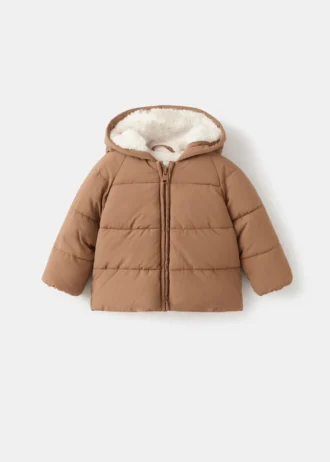Manteau matelassé effet fourrure