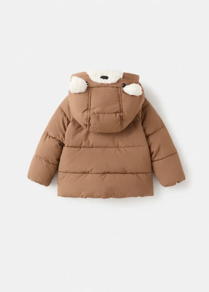 Manteau matelassé effet fourrure