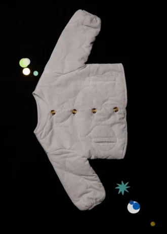Manteau matelassé en velours côtelé