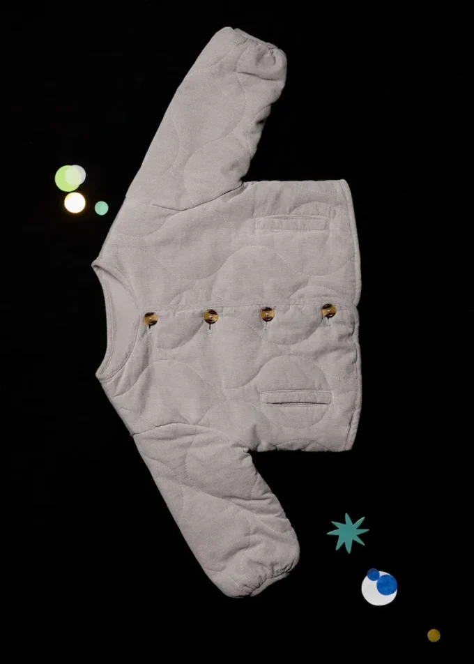 Manteau matelassé en velours côtelé