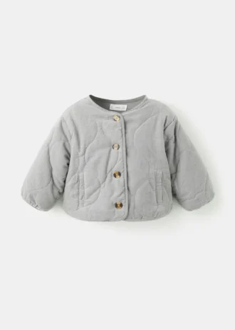 Manteau matelassé en velours côtelé