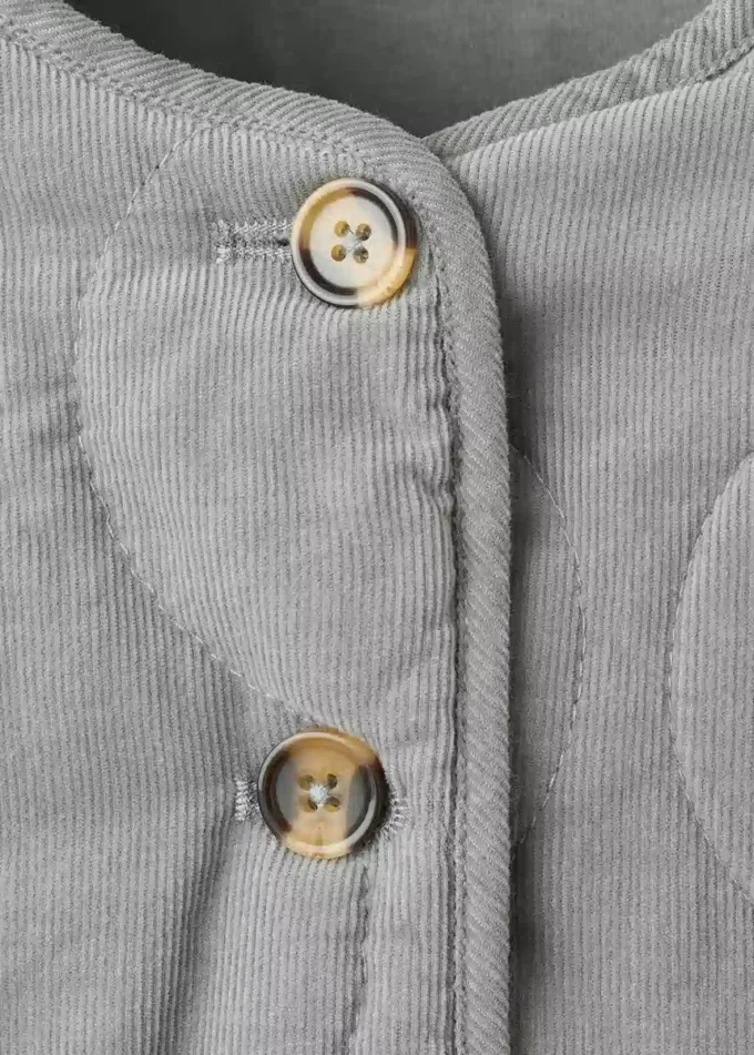 Manteau matelassé en velours côtelé