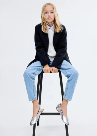 Manteau mi-long en tissu