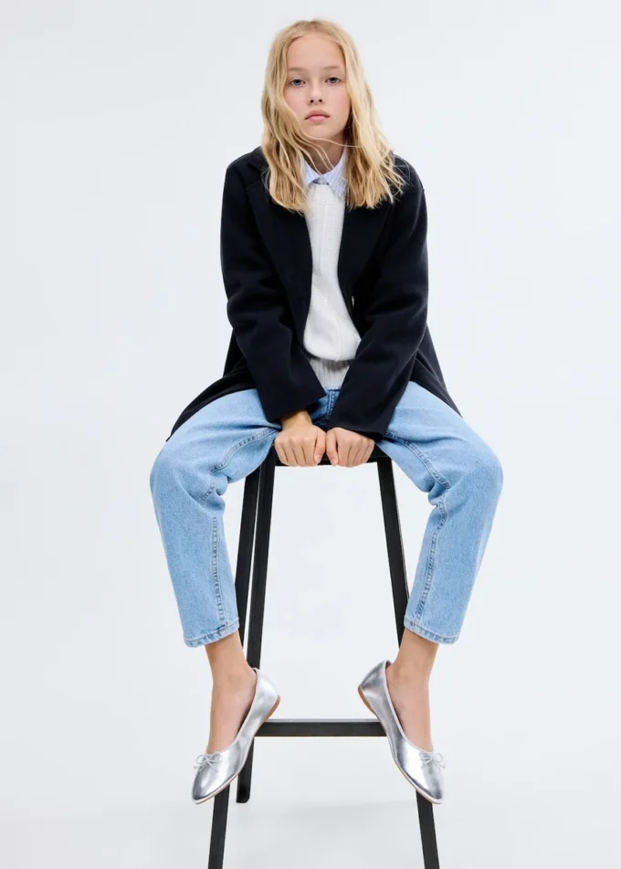 Manteau mi-long en tissu