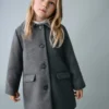 Manteau mi-long en tissu