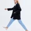 Manteau mi-long en tissu