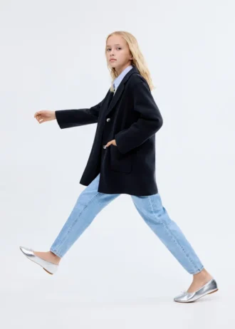 Manteau mi-long en tissu