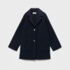 Manteau mi-long en tissu