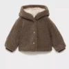 Manteau ours en peluche avec capuche et oreilles