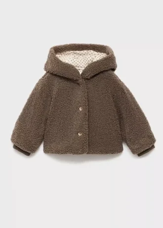 Manteau ours en peluche avec capuche et oreilles