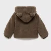 Manteau ours en peluche avec capuche et oreilles