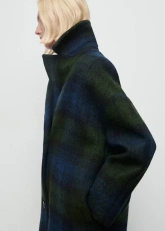 Manteau oversize à carreaux