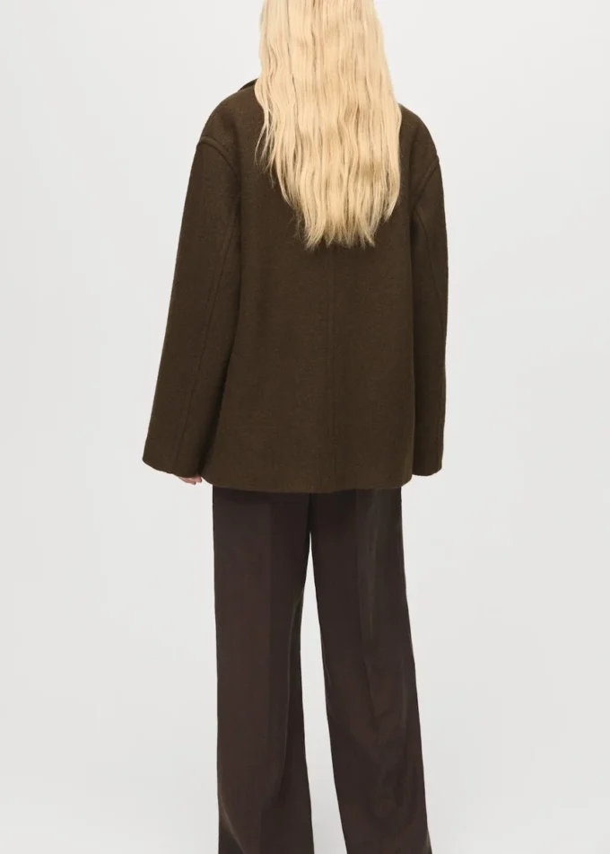 Manteau oversize en laine avec revers maxi Manteau oversize en laine avec revers maxi
