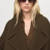 Manteau oversize en laine avec revers maxi Manteau oversize en laine avec revers maxi